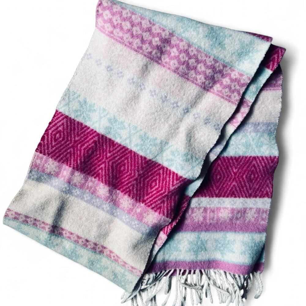 Elgin 100 wool scarf multi colored Striped patterned scarf‎ Warm Winter